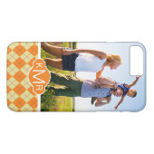 Aangepaste foto- en monogram Sweater-achtergrond Case-Mate iPhone Case (Achterkant (Horizontaal))