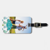 Aangepaste foto- en monogram-zeilboten op het wate bagagelabel (Voorkant horizontaal)