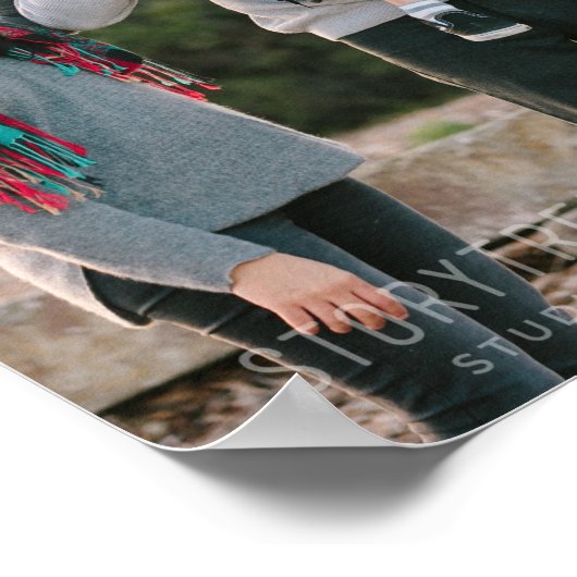 Aangepaste foto en naam 2025 Kalender Poster (Hoek)