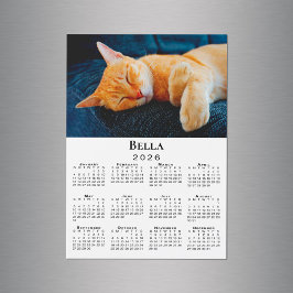 Aangepaste foto en naam 2026 kalender magneet