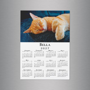 Aangepaste foto en naam 2027 kalender magneet