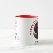 Aangepaste foto en naam 4 juli Mok (Midden)