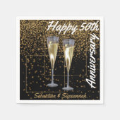 Aangepaste foto en naam 50th Wedding Jubileum Part Servet (Voorkant)