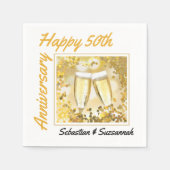 Aangepaste foto en naam 50th Wedding Jubileum Part Servet (Voorkant)
