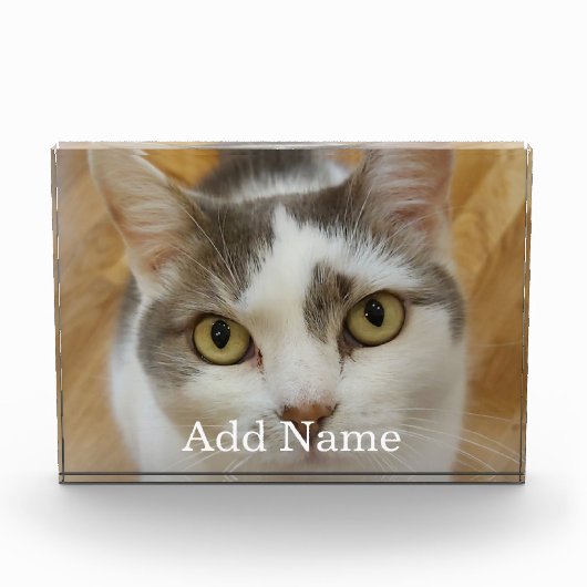 Aangepaste foto en naam Aangepast fotoblok (Voorkant)