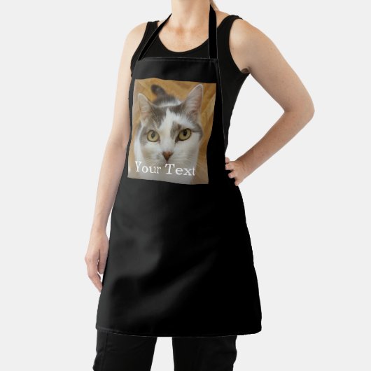 Aangepaste foto en naam Aangepaste volwassene Schort (Insitu)