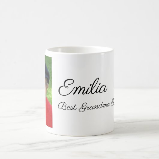 Aangepaste foto en naam beste grootmoeder ooit koffiemok (Center)