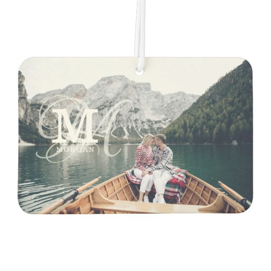 Aangepaste foto en naam bruiloft Favor Luchtverfrisser (Achterkant)