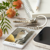 Aangepaste foto en naam Cat Sleutelhanger (Voorkant Rechts)