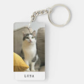 Aangepaste foto en naam Cat Sleutelhanger (achterkant)