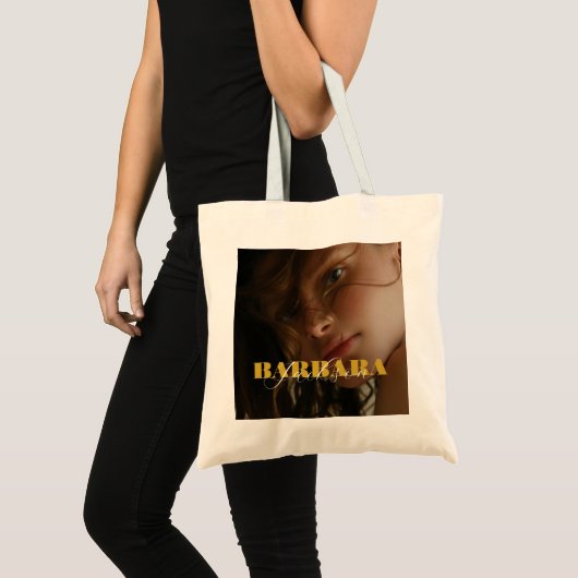 Aangepaste foto en naam dubbelzijdige Canvas tas (Voorkant (product))