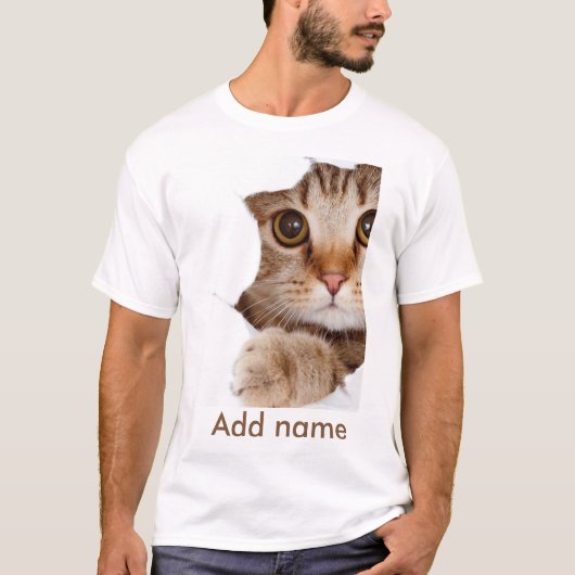 Aangepaste foto en naam gepersonaliseerd t-shirt (Voorkant)
