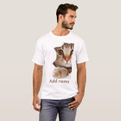 Aangepaste foto en naam gepersonaliseerd t-shirt (Voorkant volledig)