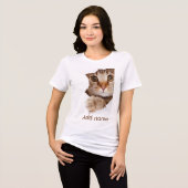 Aangepaste foto en naam gepersonaliseerd Tri-Blend shirt (Voorkant volledig)