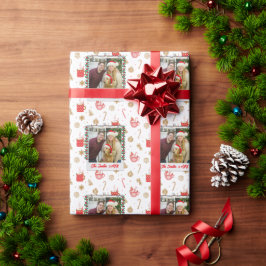 Aangepaste foto en naam Gepersonaliseerde vrolijke Cadeaupapier