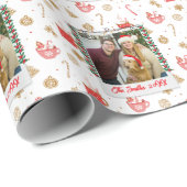 Aangepaste foto en naam Gepersonaliseerde vrolijke Cadeaupapier (Rol Hoek)