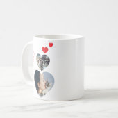 Aangepaste Foto en Naam Hart Vorm Cat Lover Mok (Voorkant links)