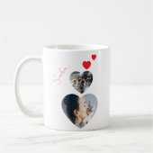 Aangepaste Foto en Naam Hart Vorm Cat Lover Mok (Links)