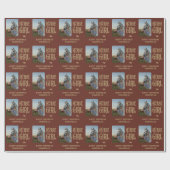 Aangepaste foto en naam Horse Girl Wrapping Paper Cadeaupapier (Vlak)
