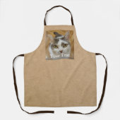 Aangepaste foto en naam Kraft Paper Texture Adult Schort (Voorkant)