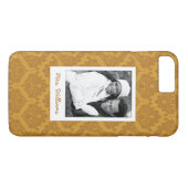 Aangepaste foto en naam Luxury Golden Damask Case-Mate iPhone Case (Achterkant (Horizontaal))