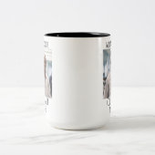 Aangepaste foto en naam Mijn favoriete collega Tweekleurige Koffiemok (Center)