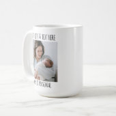 Aangepaste foto en naam Mok, verjaardag of moederd Koffiemok (Voorkant links)