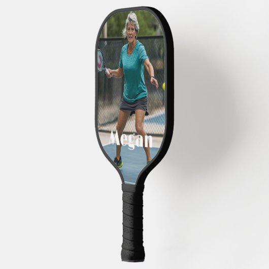Aangepaste foto en naam Monogram Pickleball Paddle (Links)