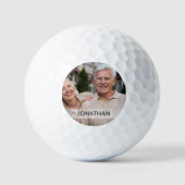 Aangepaste foto en naam of monogram personalisatie golfballen (Voorkant)
