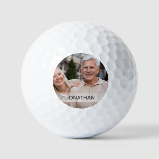 Aangepaste foto en naam of op maat gemaakt monogra golfballen (Voorkant)