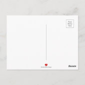 Aangepaste foto en naam op maat briefkaart (Achterkant)