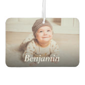 Aangepaste foto en naam op maat luchtverfrisser (Achterkant)