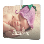 Aangepaste foto en naam op maat luchtverfrisser (Links)