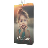 Aangepaste foto en naam op maat luchtverfrisser (Links)