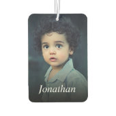 Aangepaste foto en naam op maat luchtverfrisser (Achterkant)