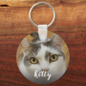 Aangepaste foto en naam op maat sleutelhanger (Voorkant)