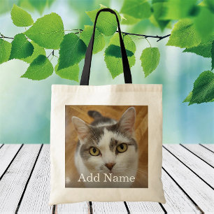 Aangepaste foto en naam op maat tote bag