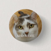 Aangepaste foto en naam persoonlijke pinback ronde button 3,2 cm (Voorkant)