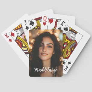 Aangepaste foto en naam pokerkaarten