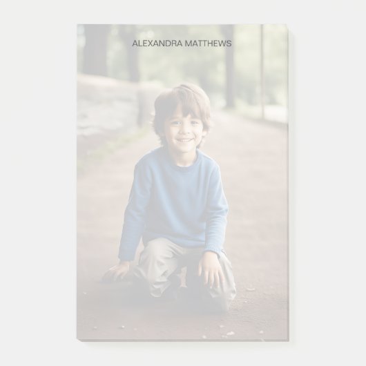 Aangepaste foto en naam post-it® notes (Voorkant)