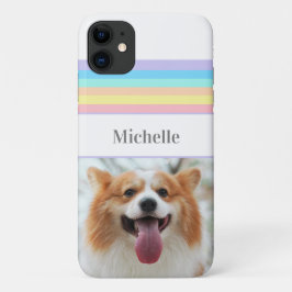 Aangepaste foto en naam regenboog Case-Mate iPhone case