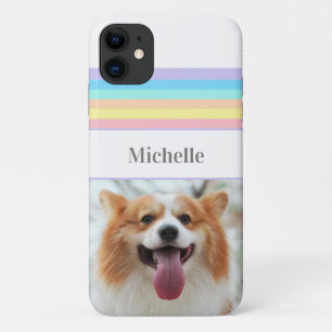 Aangepaste foto en naam regenboog Case-Mate iPhone case