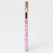 Aangepaste foto en naam sparkles golden stars gira iPhone hoesje (Rechterkant)