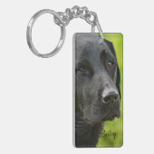 Aangepaste foto en naam van aangepast pakket sleutelhanger (Voorkant Links)