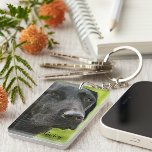 Aangepaste foto en naam van aangepast pakket sleutelhanger (Voorkant Rechts)