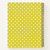 Aangepaste foto en naam van Bright Yellow Polka Do Notitieboek (Achterkant)