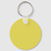 Aangepaste foto en naam van Bright Yellow Polka Do Sleutelhanger (Achterkant)