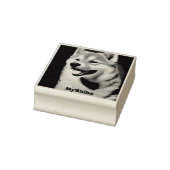 Aangepaste foto en naam van Shiba Portret Rubberstempel (Stempel)