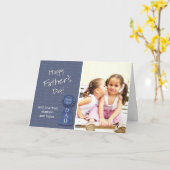 Aangepaste foto en naam van vaderdag World's Best  Kaart (Gele Bloem)