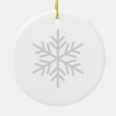 Aangepaste foto en naam Witte Vrolijk Kerstfeest Keramisch Ornament (Achterkant)